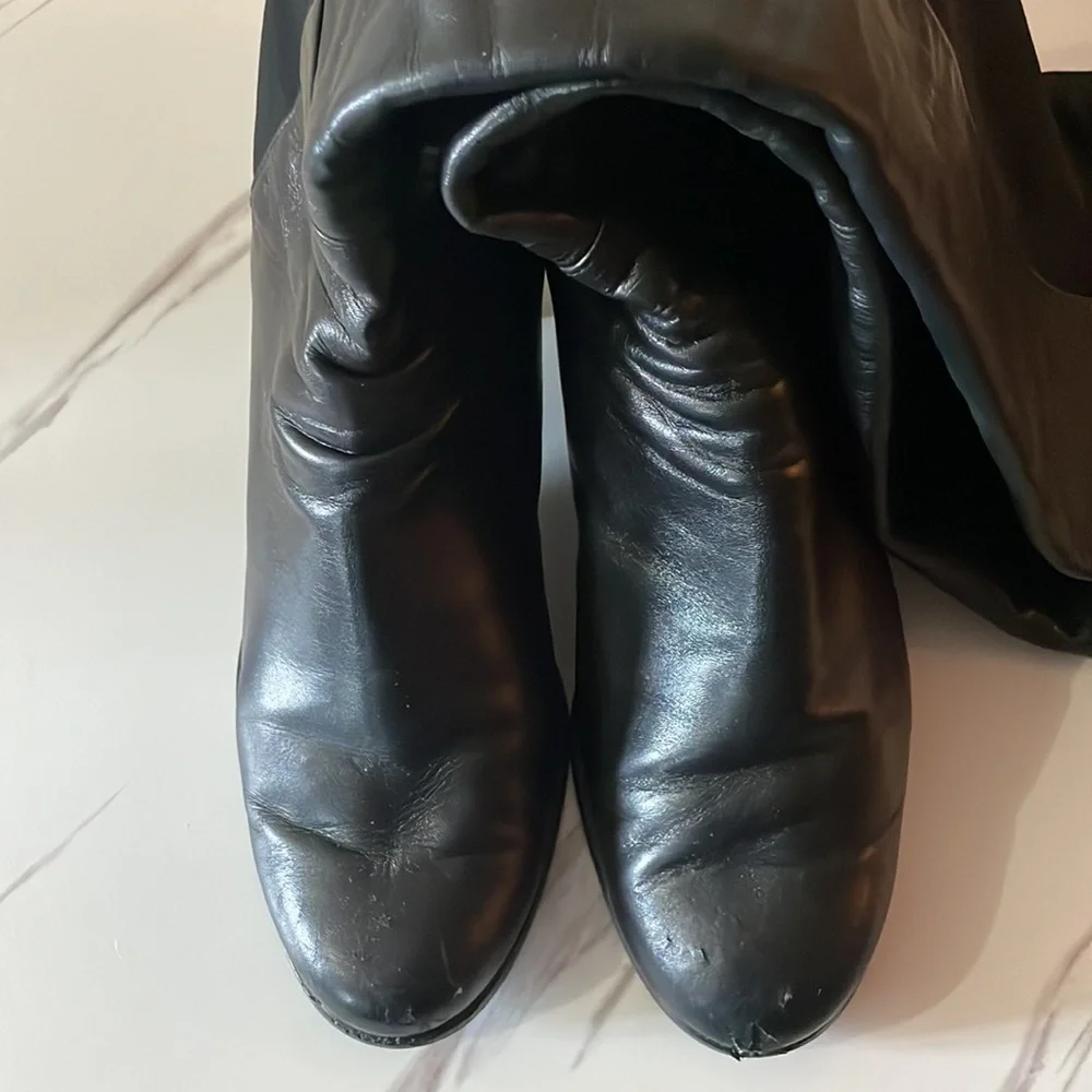 Stuart Weitzman Stand Leather Over-The-Knee Boot - Picture 4 of 11
